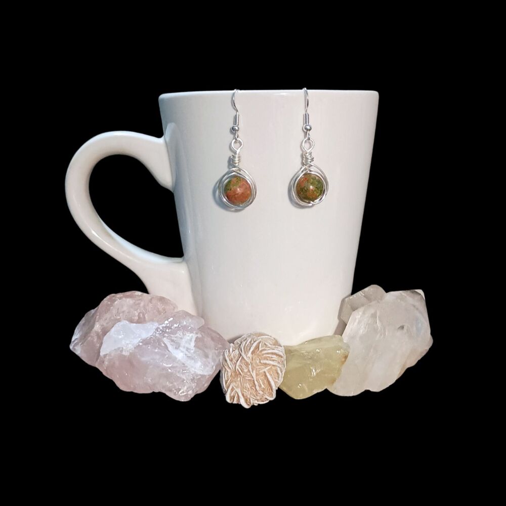 Unakite Harmony Drops | Hand-wrapped One-of-a-Kind Intentional Earrings